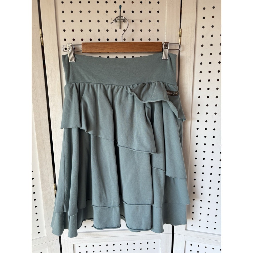 Matilda Jane Character Counts Tiered Skirt Teal Blue Women's M Casual Boho